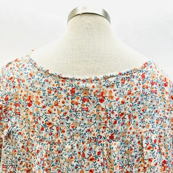 NWT SONOMA Women Long Sleeve Keyhole Neck Pullover Floral Shirt Plus Size 4X - Picture 7 of 11